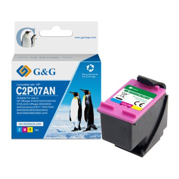 Cartouche compatible de première qualité - HP C2P07AE / 62XL - multicouleur