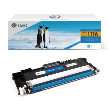 Toner compatible de première qualité - HP W2071A / 117A - cyan